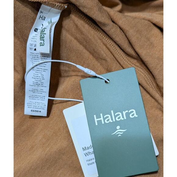 Halara Maxi Dress XL Camel Brown Sleeveless Split Slit Stretchy Flowy Casual - Picture 11 of 12